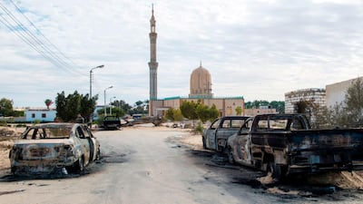Rawda mosque, which is associated with a Sufi order, where terrorists committed the worst massacre in recent Egyptian history. AFP PHOTO / STR