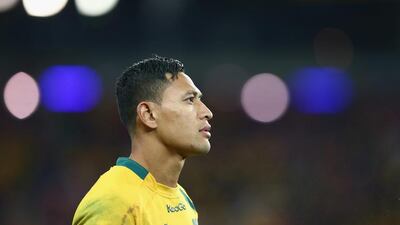 Regular rugby sevens players are bristling at the idea of XVs players, such as Israel Folau of the Wallabies, perhaps taking a dip in their pool just for the Rio Olympics. Mark Kolbe / Getty Images