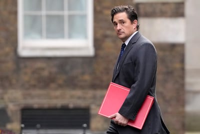 Veterans Minister Johnny Mercer announced the government's new plans in parliament. AP