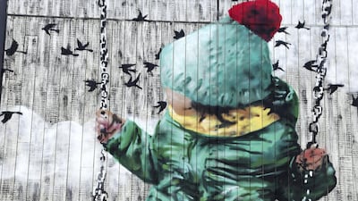 Street art seen in La Mer, Dubai. Chris Whiteoak / The National