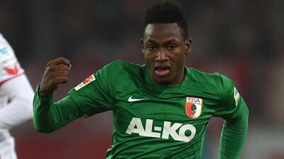 New Chelsea signing Baba Rahman shown during a Bundesliga match with Augsburg last season. Patrik Stollarz / AFP / December 6, 2014