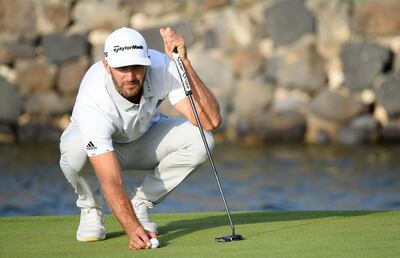 The American Dustin Johnson is tied at the top of the leaderboard in Saudi Arabia with China's Li Haotong. Ross Kinnaird / Getty Images