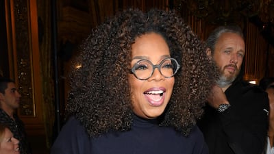 Oprah Winfrey wears navy to attend the Stella McCartney show as part of the Paris Fashion Week Womenswear Autumn / Winter 2019 on March 4, 2019 in Paris, France. Getty Images