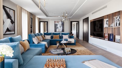 A living area inside the Singer Suite.