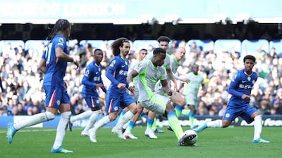 Marc Guehi scores the second goal. Getty Images