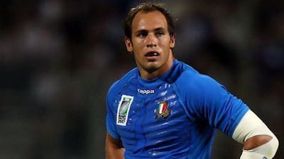 Sergio Parisse of Italy rubbed the referee the wrong way. Empics