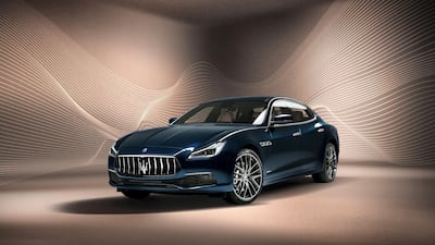 There's that Blu Royale colour on a Quattroporte.