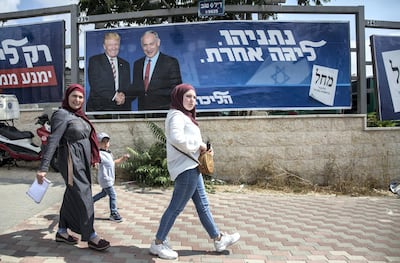 Arab voters could play a crucial role in Israeli Prime Minister Benjamin Netanyahu's bid for re-election. Heidi Levine for The National