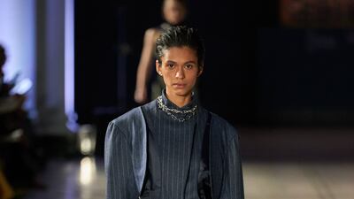 Using recycled fabrics, Richard Malone reworked tailoring