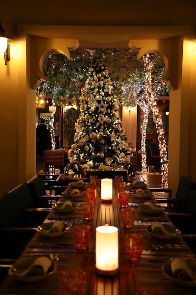 The Christmas set-up at Pai Thai
