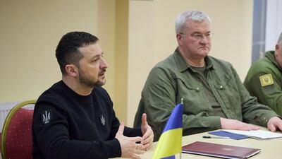Ukrainian President Volodymyr Zelenskyy with his new Foreign Minister, Andrii Sybiha. Alamy Live News
