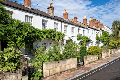 Terraced cottages in Richmond, London, where the average asking price for homes is now above £1m. Alamy