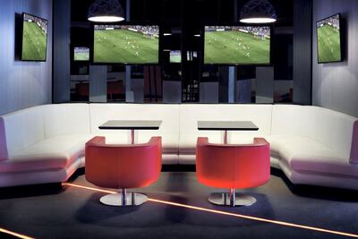 Velocity at the Southern Sun has plenty of televisions to watch the action. Courtesy Southern Sun