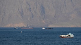 Ships and tankers in the Strait of Hormuz, off the coast of Musandam, Oman. Reuters