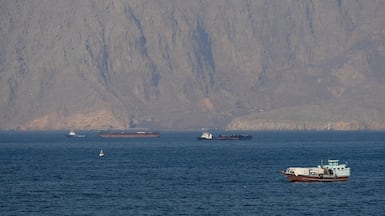 Ships and tankers in the Strait of Hormuz, off the coast of Musandam, Oman. Reuters