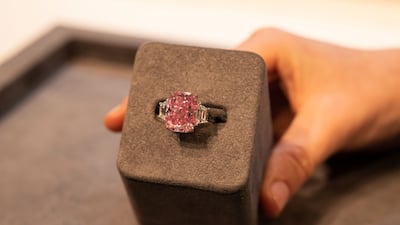 The diamond, named The Eternal Pink, will be featured in Sotheby's Magnificent Jewels auction on June 8 and is expected to achieve in excess of $35 million. AP