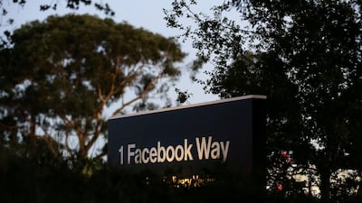 A Facebook address sign is seen at Facebook headquarters in Menlo Park, California, on Wednesday, October 10, 2018. Reuters