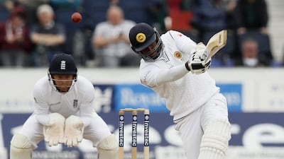 Sri Lanka captain Angelo Mathews led the fightback with 80 runs. Jason Cairnduff / Reuters