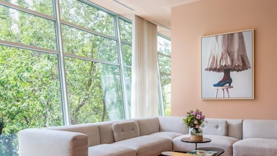 The lounge at Barcelo Torre de Madrid.