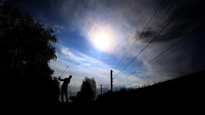 Polish golfer Mateusz Gradecki plays his tee-shot on the 12th hole during Day 2 of the Range Servant Challenge at Hinton Golf Club in Malmo, Sweden, on Friday, May 14. Getty