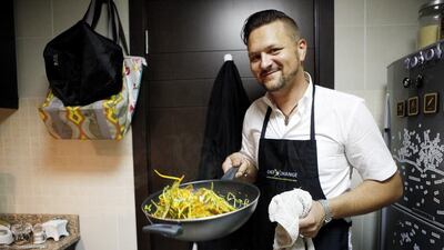 Chef Alex Chalk was hired through the ChefXChange website that allows users to source cooking professionals for private functions. Christopher Pike / The National