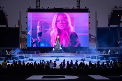 The Games anthem, 'Right Where I’m Supposed To Be', was played on the big screen at the closing ceremony. Courtesy Special Olympics World Games Abu Dhabi 2019