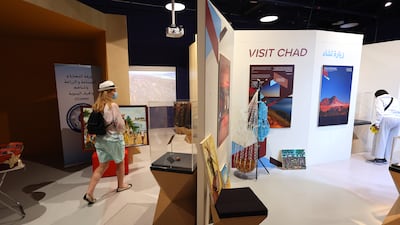 Visitors at the Chad pavilion. David Gray/Expo 2020 Dubai