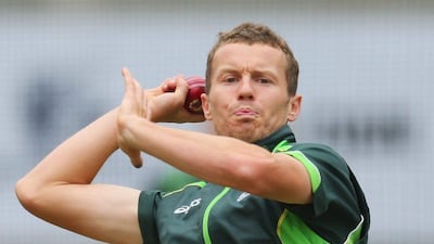 Peter Siddle trains on Monday at Melbourne Cricket Ground. Scott Barbour / Getty Images