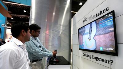 The Maersk booth at Adipec 2014. Christopher Pike / The National
