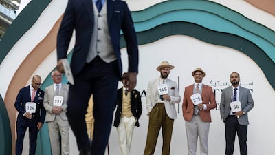 Participants in the Best Dressed Man competition