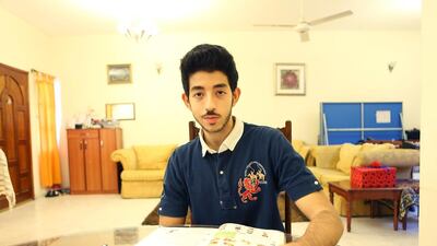 Islam Atia, 16, applied for an Al Ghurair Foundation scholarship to be able to study mechanical engineering. Pawan Singh / The National