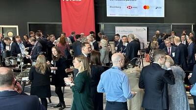 The Kia Oval cricket ground, London, during the launch of the Labour Party's plan for business. Matthew Davies / The National