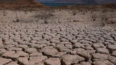 Lake Mead, the largest US reservoir, in Nevada on September 1. Getty Images / AFP