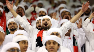 UAE fans have travelled to Qatar in large numbers but have been given just 1,200 tickets for Tuesday's vital clash. Chris Whiteoak / The National