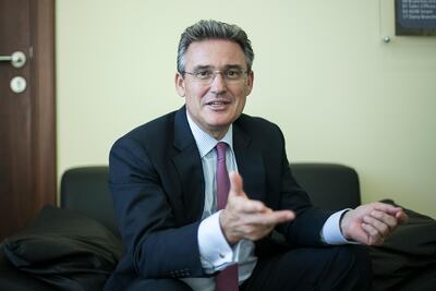 Philip King, global head of retail at Abu Dhabi Islamic Bank, said the lender plans to use biometrics for transactional authorisation in the future. Mona Al Marzooqi / The National