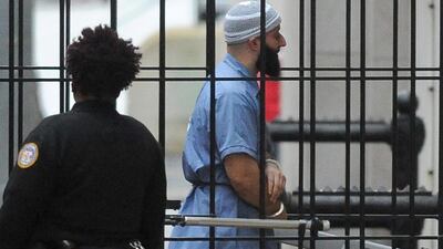 Adnan Syed enters a Baltimore courthouse on February 3, 2016, prior to a hearing. Barbara Haddock Taylor/The Baltimore Sun via AP, File