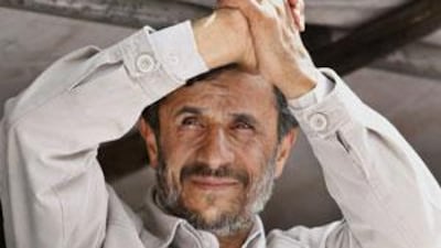 File photo of the Iranian president Mahmoud Ahmadinejad who appears to have been successful in his re-election bid.
