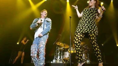 Scissor Sisters perform at the Flash Forum in Abu Dhabi.