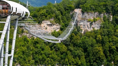 The Caucasus mountains act as the ideal backdrop for adventure travellers at Skypark.