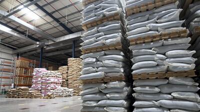 Supplies piled high in the Jebel Ali plant