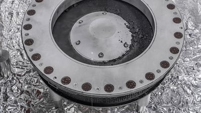 Samples of the Bennu asteroid have been unveiled by Nasa for the first time. Photo: Nasa