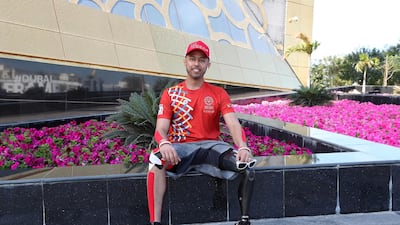 Khalifa Al Muhairi lost his left leg after his lung cancer spread throughout his body. He died on Tuesday after a six year battle with the disease. Pawan Singh / The National