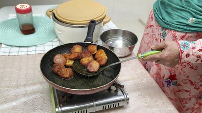 Fatima Al Mulla in the kitchen.