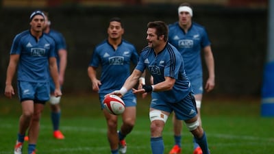 Richie McCaw will play his 100th cap as captain of the All Blacks when New Zealand face host Wales on Saturday. Phil Walter / Getty Images