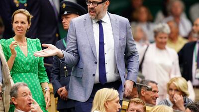 TV host and author Richard Osman in the Royal Box. PA