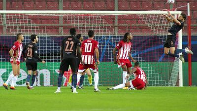 Action during the Champions League Group C stage match between Olympiakos and Manchester City at Karaiskakis Stadium. Getty