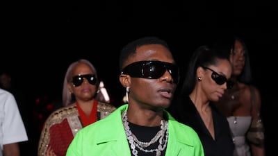 Ayodeji Ibrahim Balogun, aka Wizkid, at Gucci. Getty Images