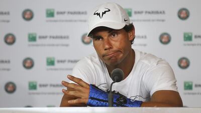 A wrist injury has forced Rafael Nadal to withdraw from the French Open in May and miss Wimbledon as he struggles to be fit for the Rio Olympics. Michel Euler / AP Photo