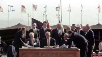 The peace treaty signed in 1994 ended 46 years of a state of war between Israel and Jordan.