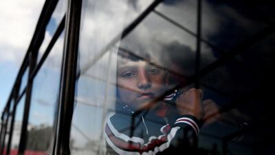 A Syrian refugee who was rescued off the coast of north Cyprus. Some 220 Syrian migrants crammed onto a fishing boat were rescued off the northern coast of Cyprus as the vessel hit rough seas in the Mediterranean, authorities said. Yiannis Kourtoglou/AFP Photo